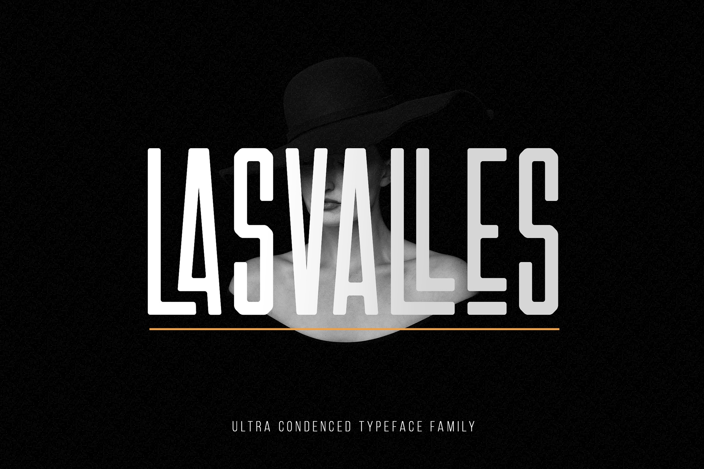 Пример шрифта Las Valles Utra Condensed #1